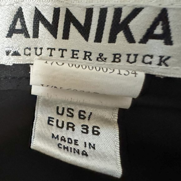 Annika Cutter and Buck Skort Adult 6 Zipper Pockets Solid Black Womens - Picture 10 of 11